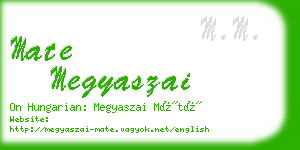 mate megyaszai business card